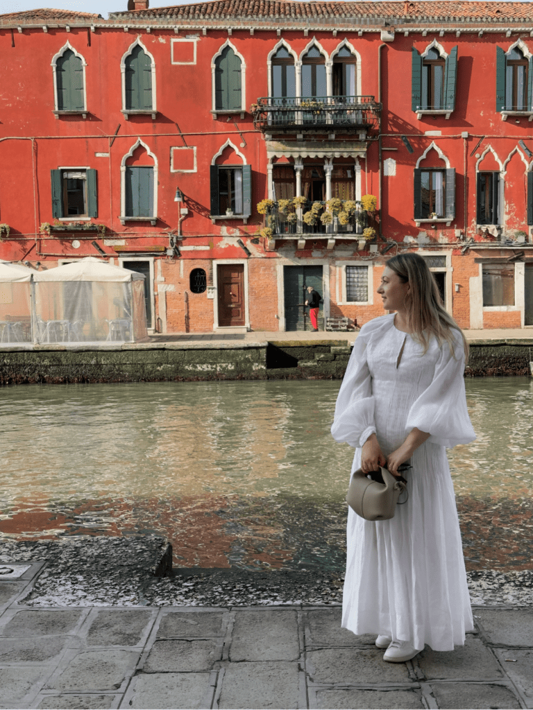 Author in front of Carnival Palace hotel Canal view
