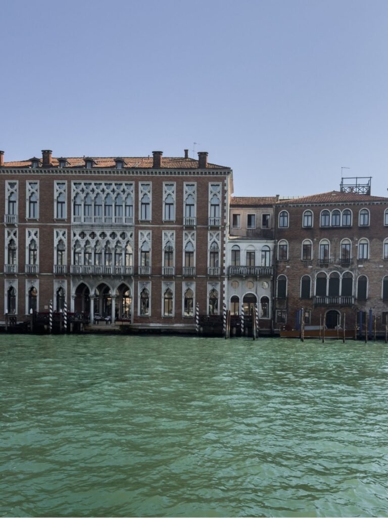 View of Grand Canal from Gritti Palace Hotel in Venice 