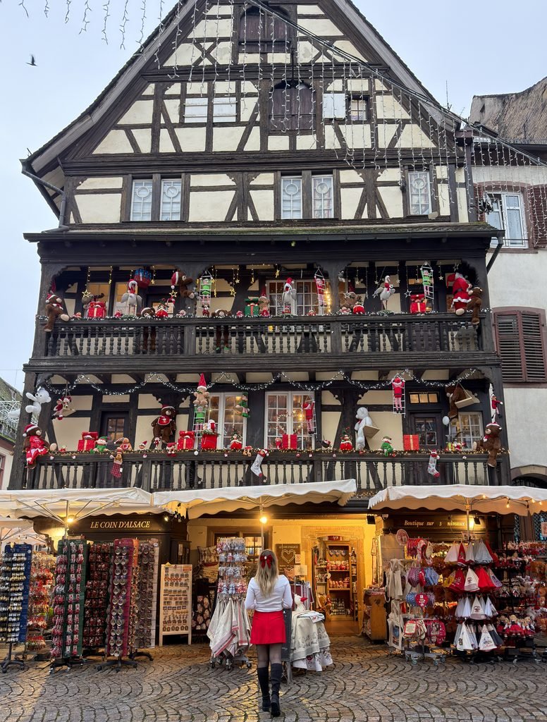 Strasbourg shop with christmas decoration