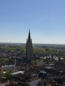 Belfry Bruges view above the city