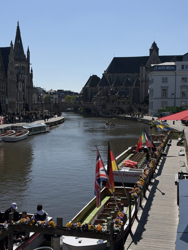 Canal Cruise Ghent Belgium Graslei an Korenlei view day